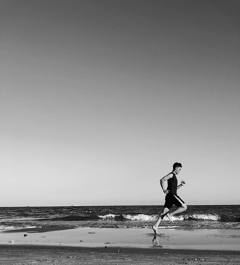 Woman running in nature